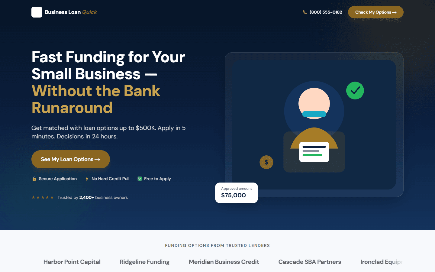 Business Loan Quick website