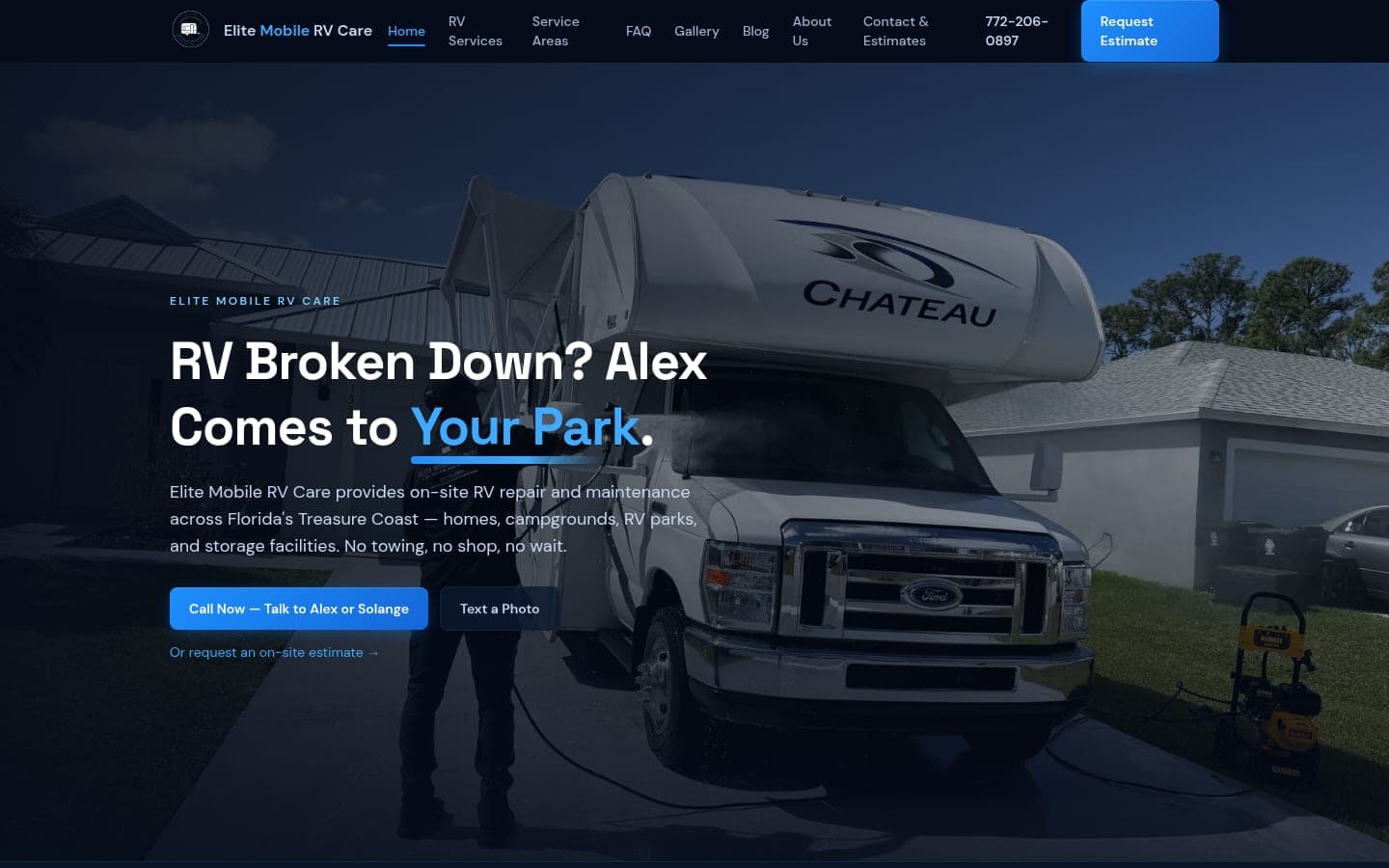 Elite Mobile RV Care — website